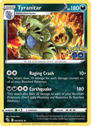 Tyranitar 043 - Holofoil - Holo Rare