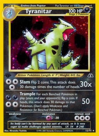 Tyranitar (12)/75 - 1st Edition Holofoil - Holo Rare