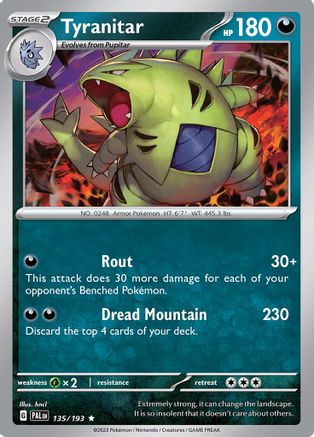 Tyranitar 135/193 - Holofoil - Rare