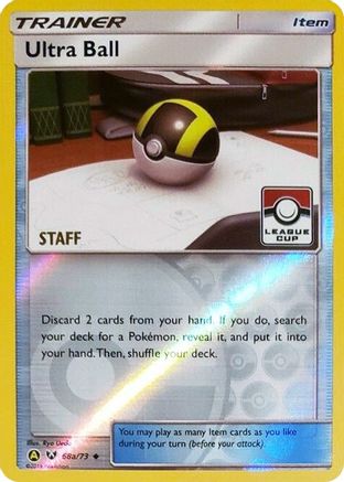 Ultra Ball - 68a/73 (League Cup) [Staff]/73  - Reverse Holofoil - Promo