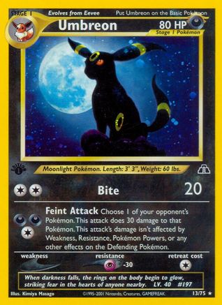 Umbreon (13)/75 - 1st Edition Holofoil - Holo Rare