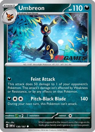 Umbreon (EBGames Exclusive) 130/197 - Reverse Holofoil - Promo