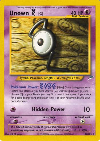 Unown [G]  - Unlimited - Rare