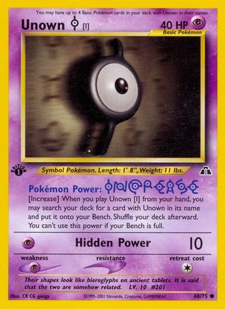 Unown [I] 068  - 1st Edition - Common
