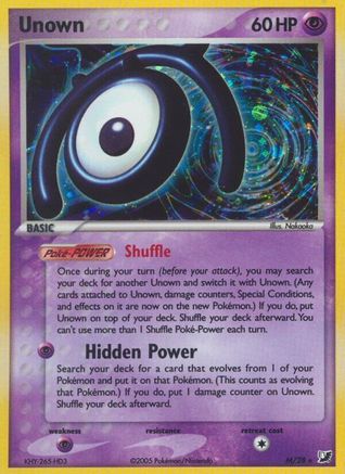 Unown (M) - Holofoil - Holo Rare