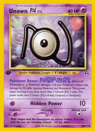 Unown [N] 050  - 1st Edition - Uncommon