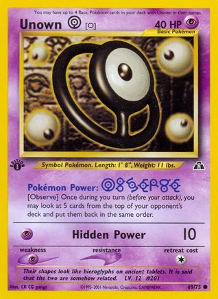 Unown [O] 069  - 1st Edition - Common