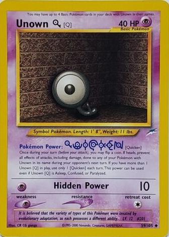 Unown [Q]/105  - Unlimited - Uncommon