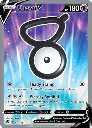 Unown V (Full Art) 176 - Holofoil - Ultra Rare