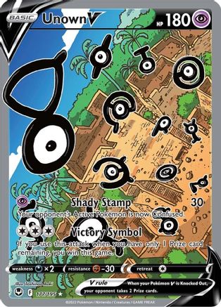 Unown V (Alternate Full Art) 177 - Holofoil - Ultra Rare
