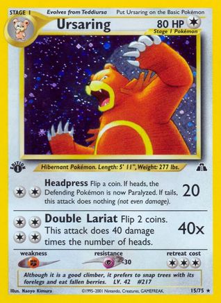 Ursaring (15) - 1st Edition Holofoil - Holo Rare
