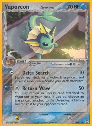 Vaporeon (Delta Species) - Reverse Holofoil - Holo Rare