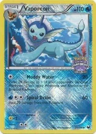 Vaporeon - 25/108 (State Championships)/108 - Reverse Holofoil - Promo