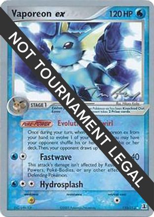 Vaporeon ex - 2007 (Tom Roos) 110 - Ultra Rare