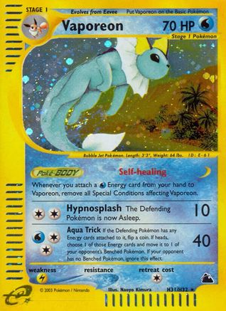 Vaporeon (H31) - Holofoil - Holo Rare