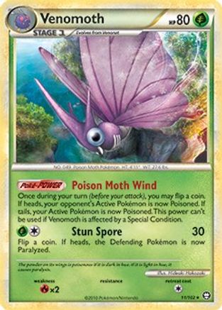 Venomoth - 11/102 (HGSS Triumphant)/102 - Rare