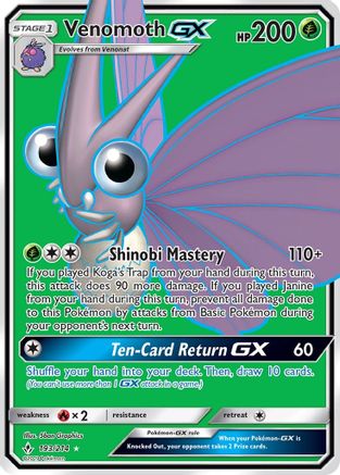 Venomoth GX (Full Art) - Holofoil - Ultra Rare