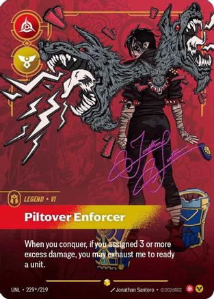 Vi - Piltover Enforcer (Signature) (225*/219) - Unleashed Foil - Image 4