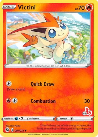 Victini - 007/073 (#53 Cinderace Stamped)/073 - Promo