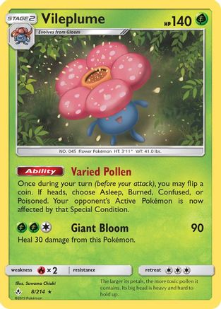 Vileplume 008 - Holofoil - Holo Rare