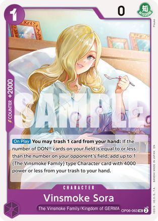 Vinsmoke Sora (Reprint) (OP06-063) - Uncommon
