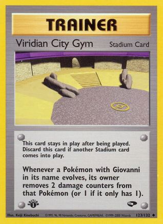 Viridian City Gym 123 - 1st Edition - Uncommon