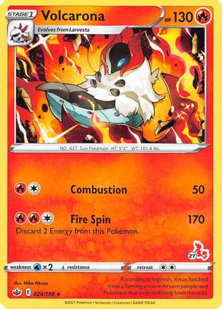 Volcarona - 024/198 (#27 Cinderace Stamped)/198 - Promo