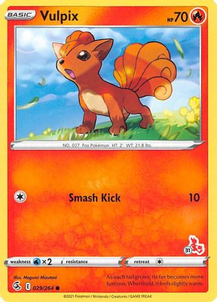 Vulpix - 029/264 (#31 Cinderace Stamped)/264 - Promo