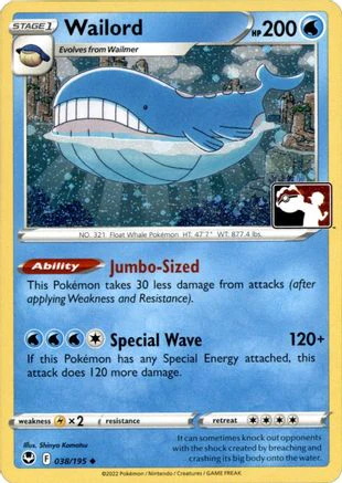 Wailord 038 - Holofoil - Uncommon