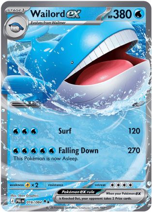 Wailord ex 016/084 - Holofoil - Double Rare