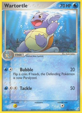 Wartortle - 042/100/100 - Reverse Holofoil - Uncommon