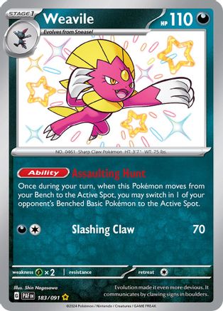 Weavile 183 - Holofoil - Shiny Rare