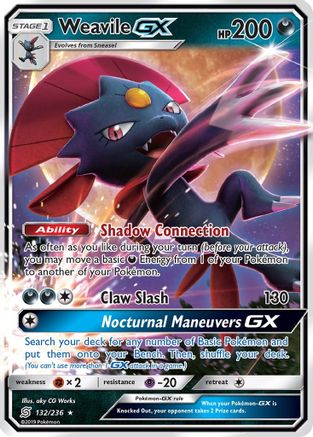 Weavile GX 132 - Holofoil - Ultra Rare