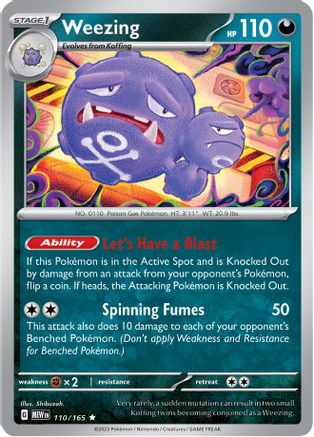 Weezing 110 - Holofoil - Rare