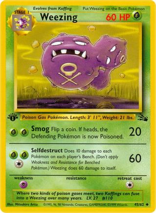 Weezing 045 - 1st Edition - Uncommon