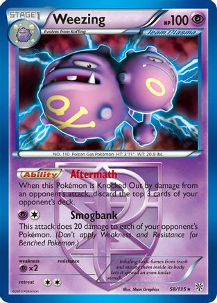 Weezing (Team Plasma) 058 - Holofoil - Holo Rare