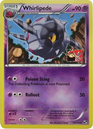 Whirlipede (League Promo) 053/114 - Reverse Holofoil - Promo