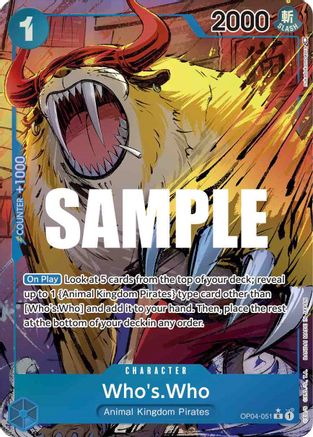 Who's.Who (Alternate Art) (OP04-051) - Rare