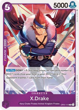 X.Drake (114) (OP01-114) - Rare