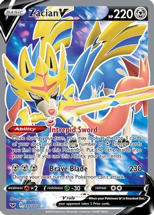Zacian V (Full Art) 195 - Holofoil - Ultra Rare