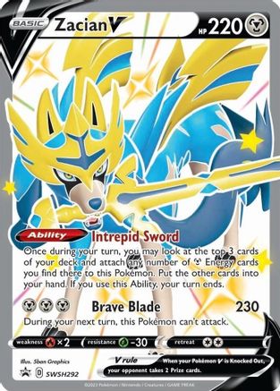 Zacian V (Shiny) (Shiny) - SWSH292 SWSH292 - Holofoil - Promo