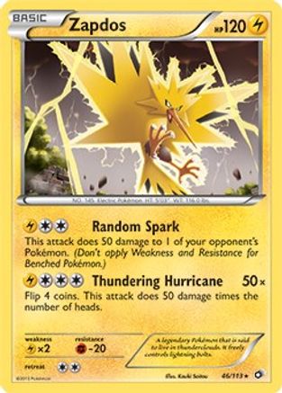 Zapdos - 46/113 (BW Legendary Treasures)/113 - Rare