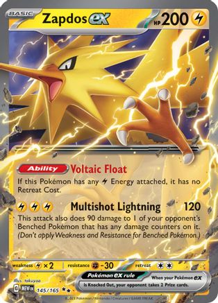 Zapdos ex 145/165 - Holofoil - Double Rare