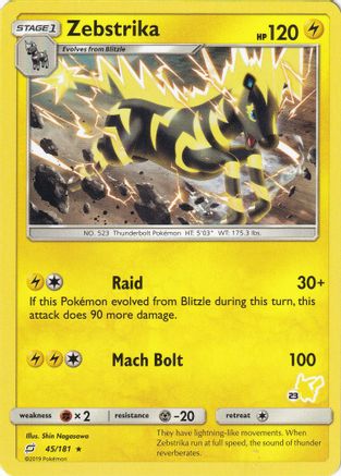 Zebstrika - 45/181 (#23 Pikachu Stamped)/181 - Promo