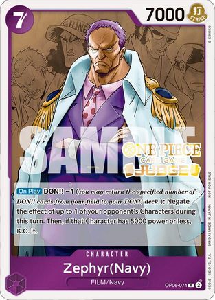 Zephyr (Navy) (Judge Pack Vol. 4) (OP06-074) - Rare