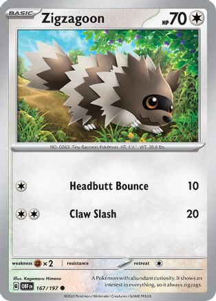 Zigzagoon 167  - Common