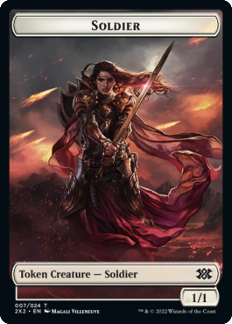 Zombie // Soldier Double-Sided Token [Double Masters 2022 Tokens] - Image 2