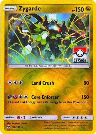 Zygarde (Pokemon League) 100/147 - Reverse Holofoil - Promo